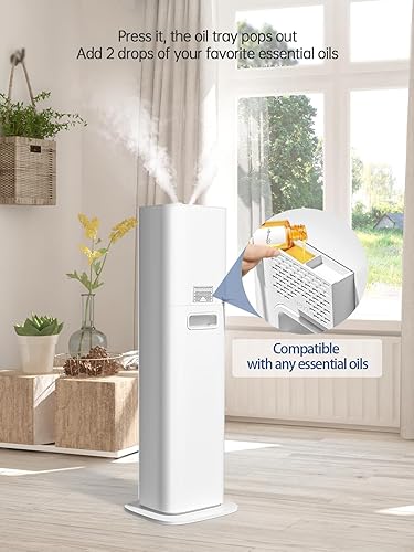 Miniatura 7 de Humidificadores inteligentes de 8 L para dormitorio, habitación grande, difusor de llenado superior de niebla fría de 2.1 galones, luz ambiental,