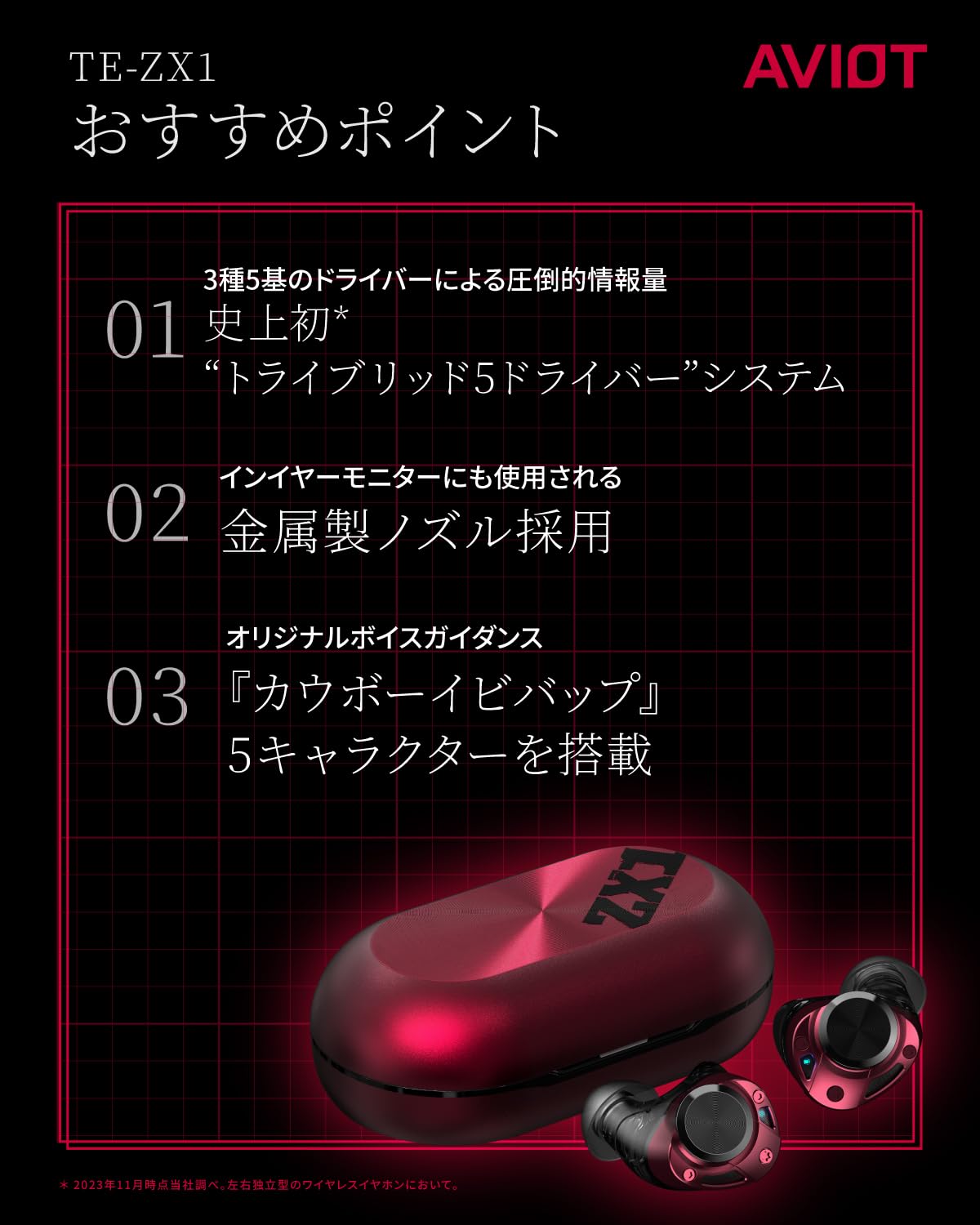 Amazon.co.jp: AVIOT TE-ZX1 Hybrid Active Noise Cancelling