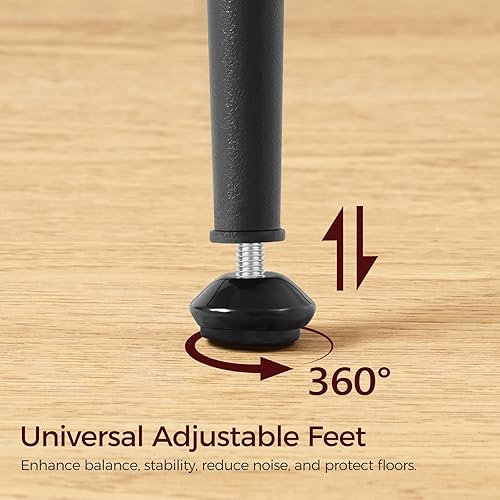 Miniatura 8 de Taburetes de bar, juego de 2 sillas de bar con respaldo y reposapiés, taburetes de mostrador de 26 pulgadas de alto, marco de metal, pies