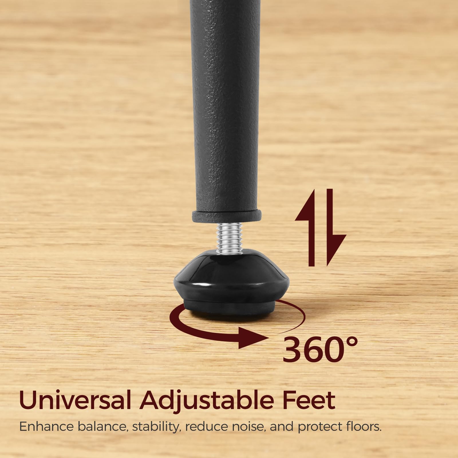 MAHANCRIS Juego de 2 Taburetes con Respaldos, Sillas Altas de Cocina, Estructura de Metal, Pies Ajustables, Fácil Montaje, para Cocina, Salón, Bar, Negro BAHB6001