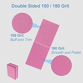 Nail Buffers (50 Pack), Mini Buffer Block Nail File for Acrylic Nails and Natural Nails, 100/180 Grit Nail Buffer Block Bulk Buffing Blocks for Nail Buff Professional Manicure File Blocks Mix Color