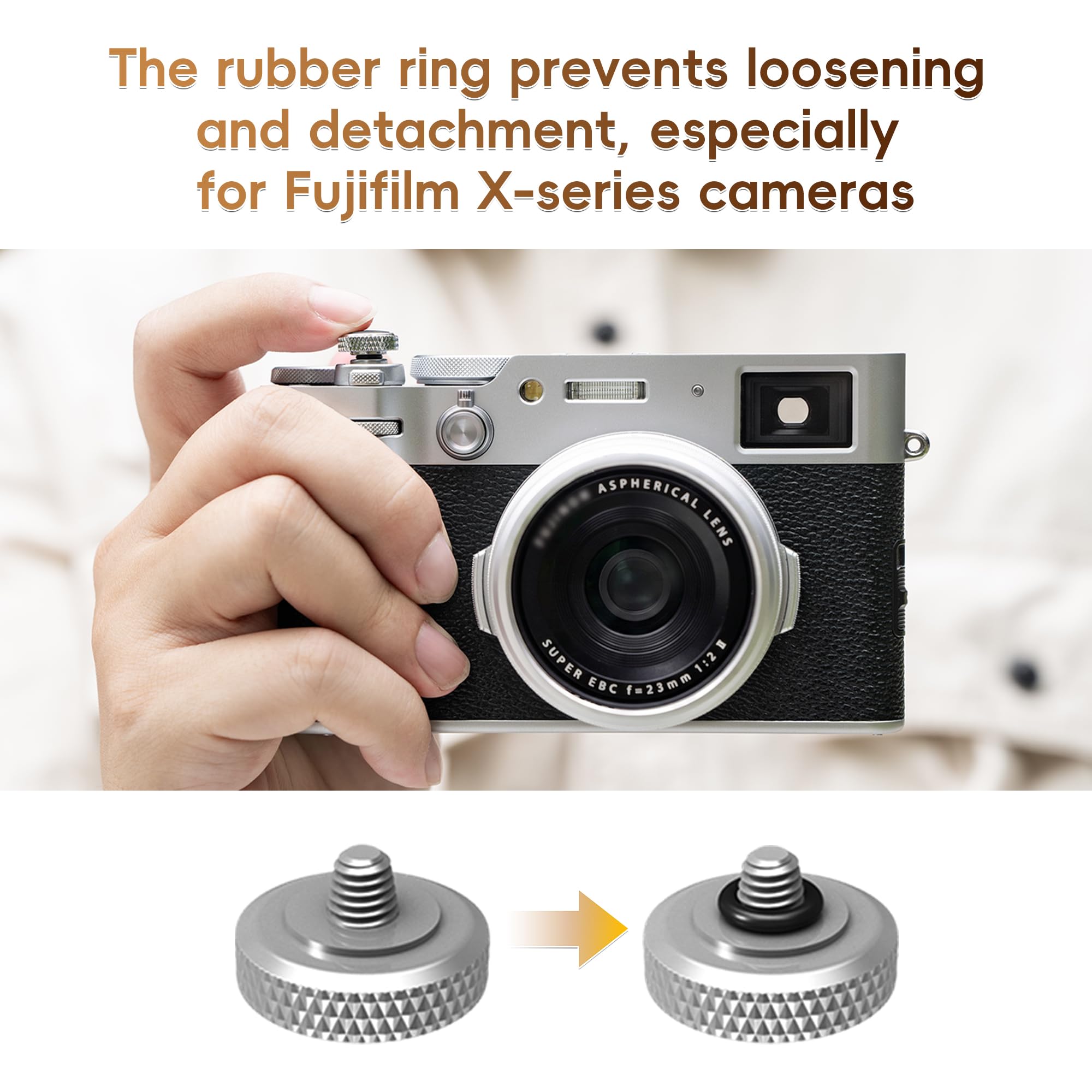 【ほぼ新品】Fujifilm X-E5 ボディ シャッター29回！領収書可 Amazon | ソフトレリーズ シャッターボタン 金色 + ブラック Fuji
