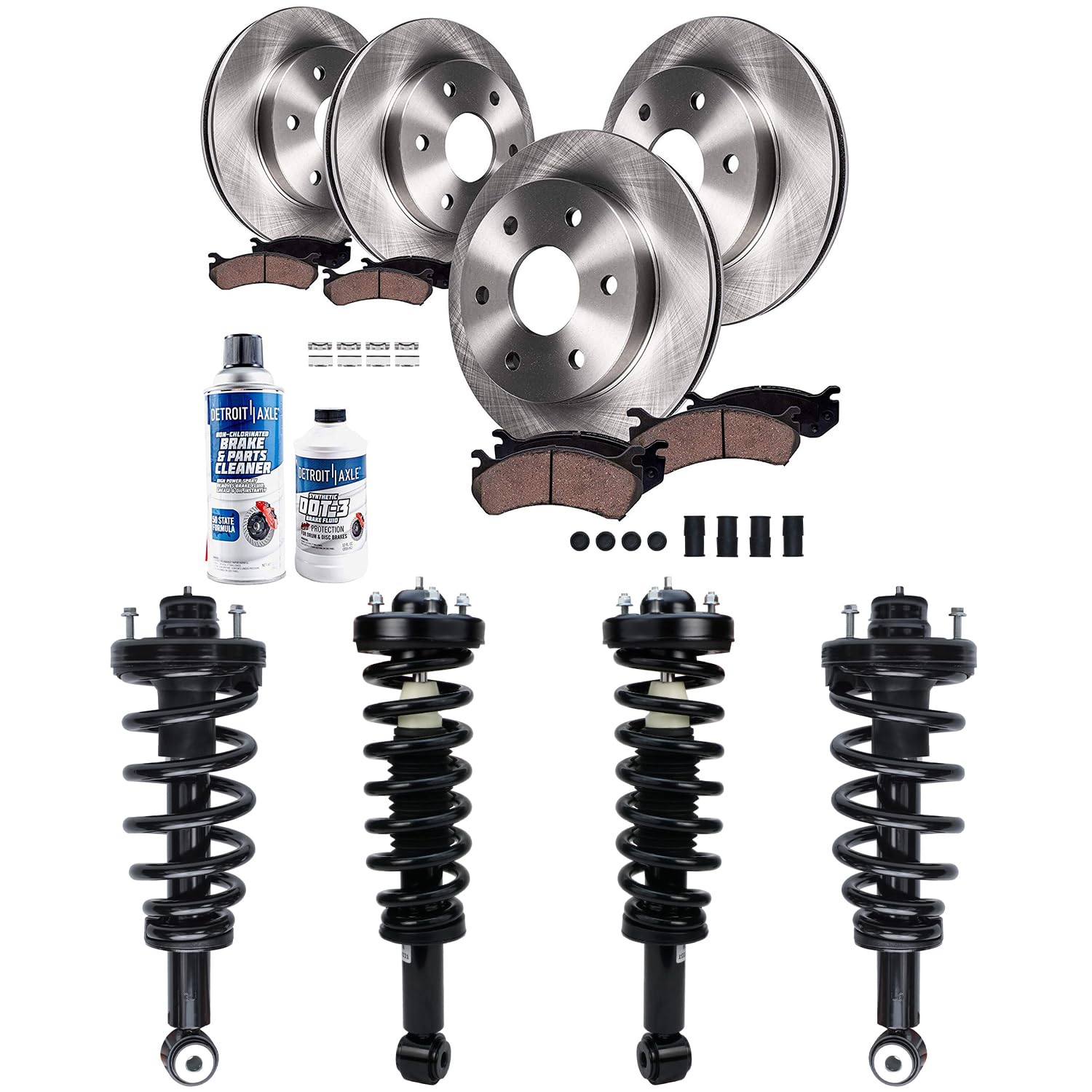 Detroit Axle - 14pc Brake Kit for 2007 2008 2009 Ford Expedition