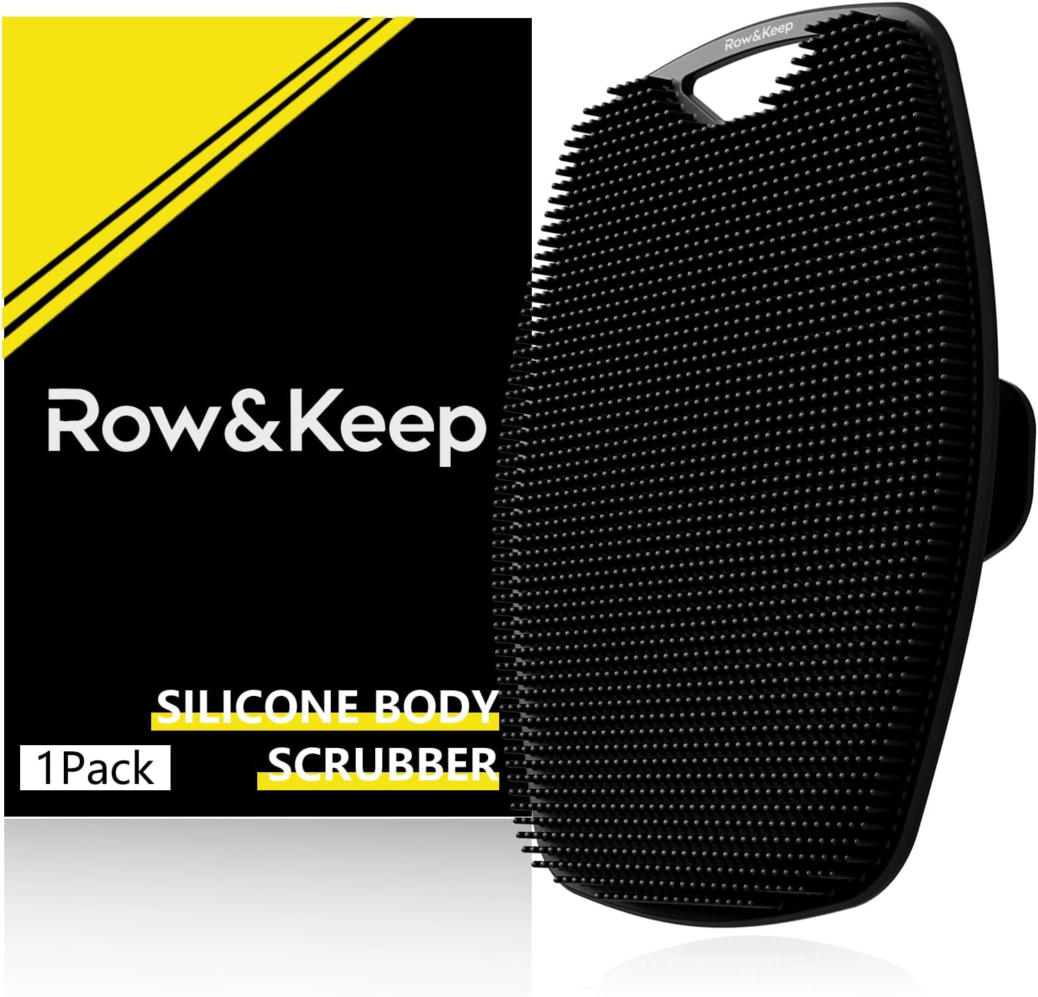 Silicone Back Scrubber for Shower, Handle Body Brush, Double Sided Shower Brush for Shower Exfoliating and Massage Can Produce Rich