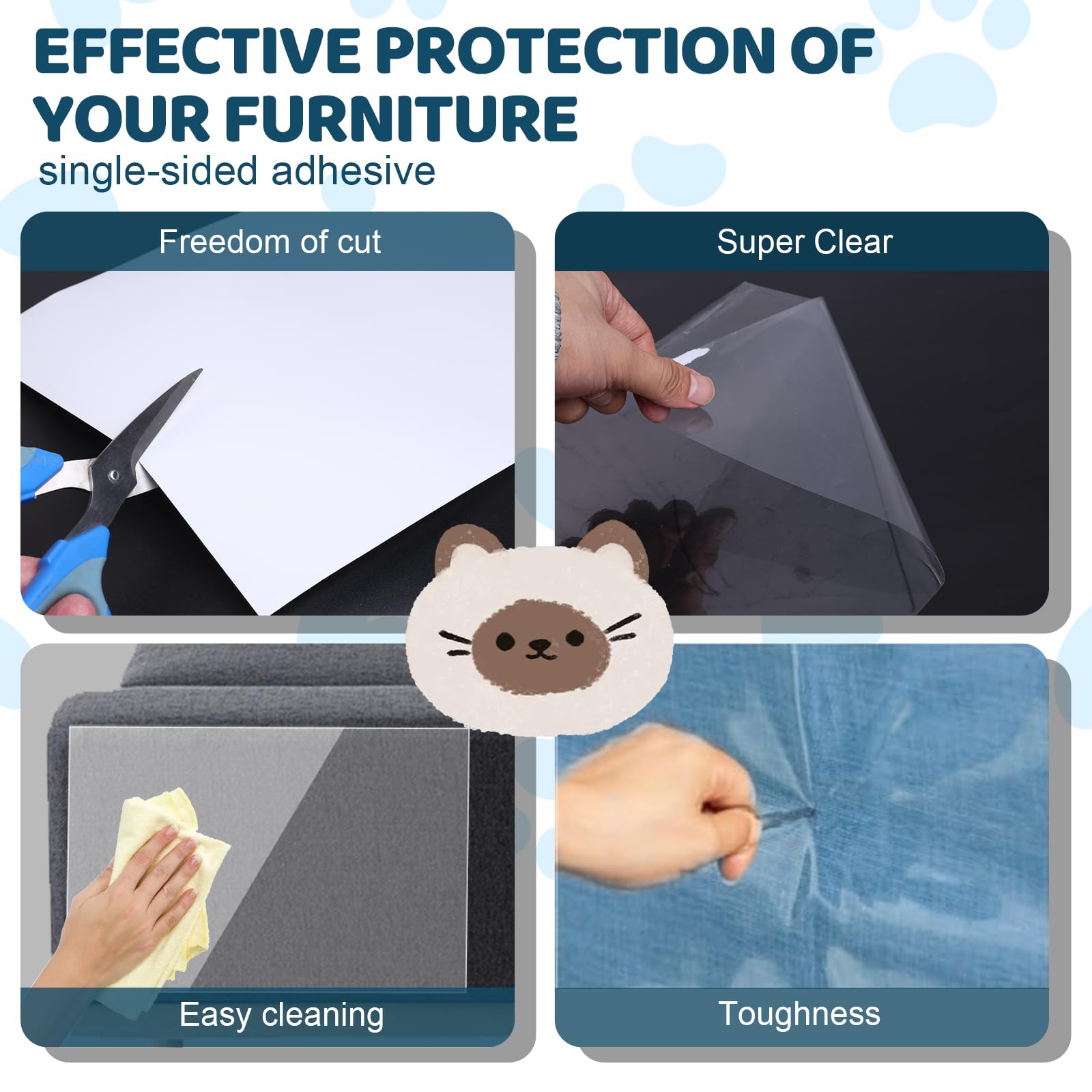 Protectores transparentes para muebles de gatos, 30 unidades, 40,6 x 30,5