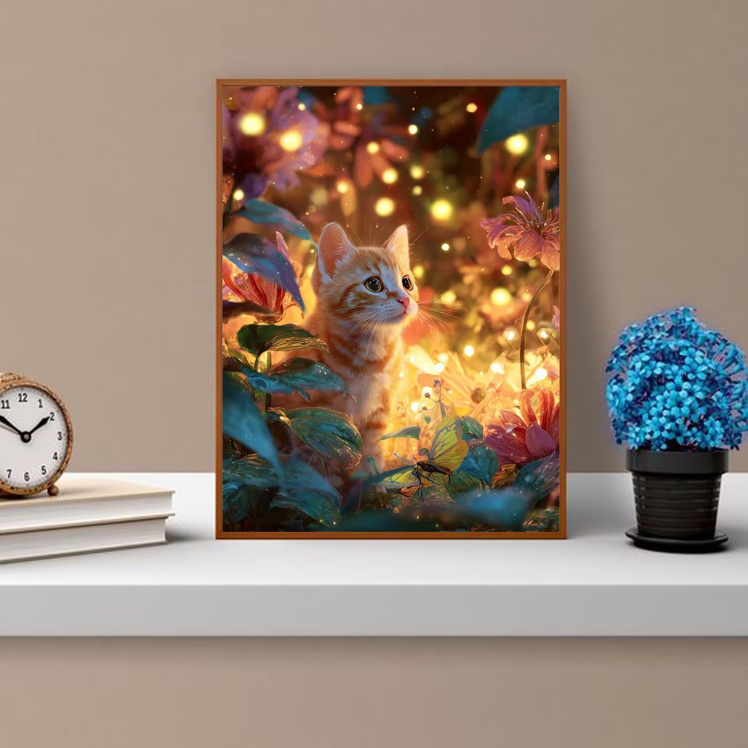 Dipingere con i Numeri Adulti gatto, Foreste Dipingere con i Numeri Bambini DIY Kit, Set Premium con Pennelli, Decorazione Casa & Creativo Regalo di Compleanno, Attività di Tempo libero 90x120cm z-293