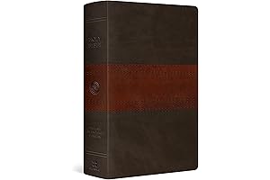 ESV Large Print Personal Size Bible in TruTone Forest/Tan with Trail Design