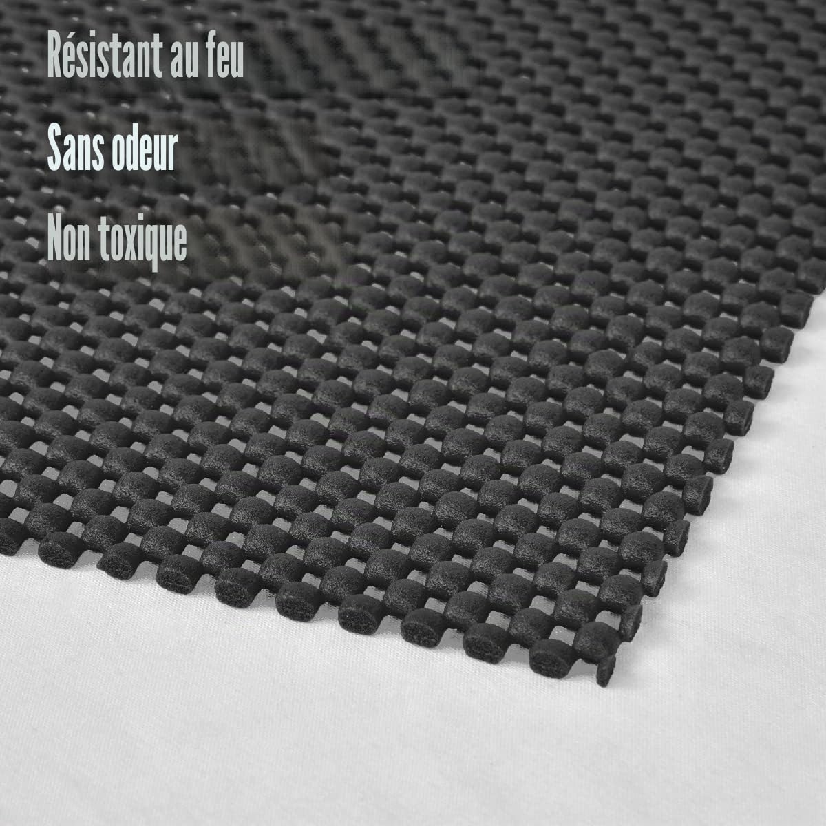 POWERTEC Tapis antidérapant 61 x 121,9 cm, tapis d'outils pour atelier, armoire, établi, revêtement antidérapant pour tiroir, étagère de tiroir, patin de ponçage pour défonceuse de travail du bois