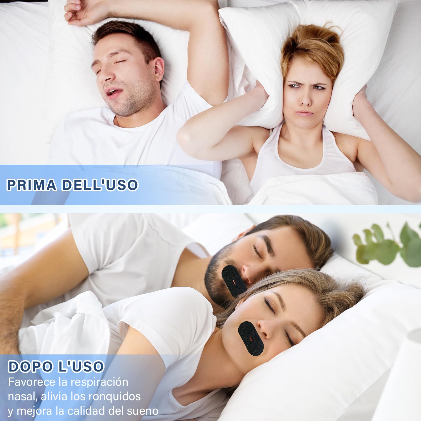 90 Pezzi Cerotti Bocca per Dormire, Mouth Tape for Sleeping, Cerotti Anti-Russare Comodi, Aiutano a Ridurre il Russare e Migliorare Respirazione e Sonno, Favorisce la Respirazione Nasale