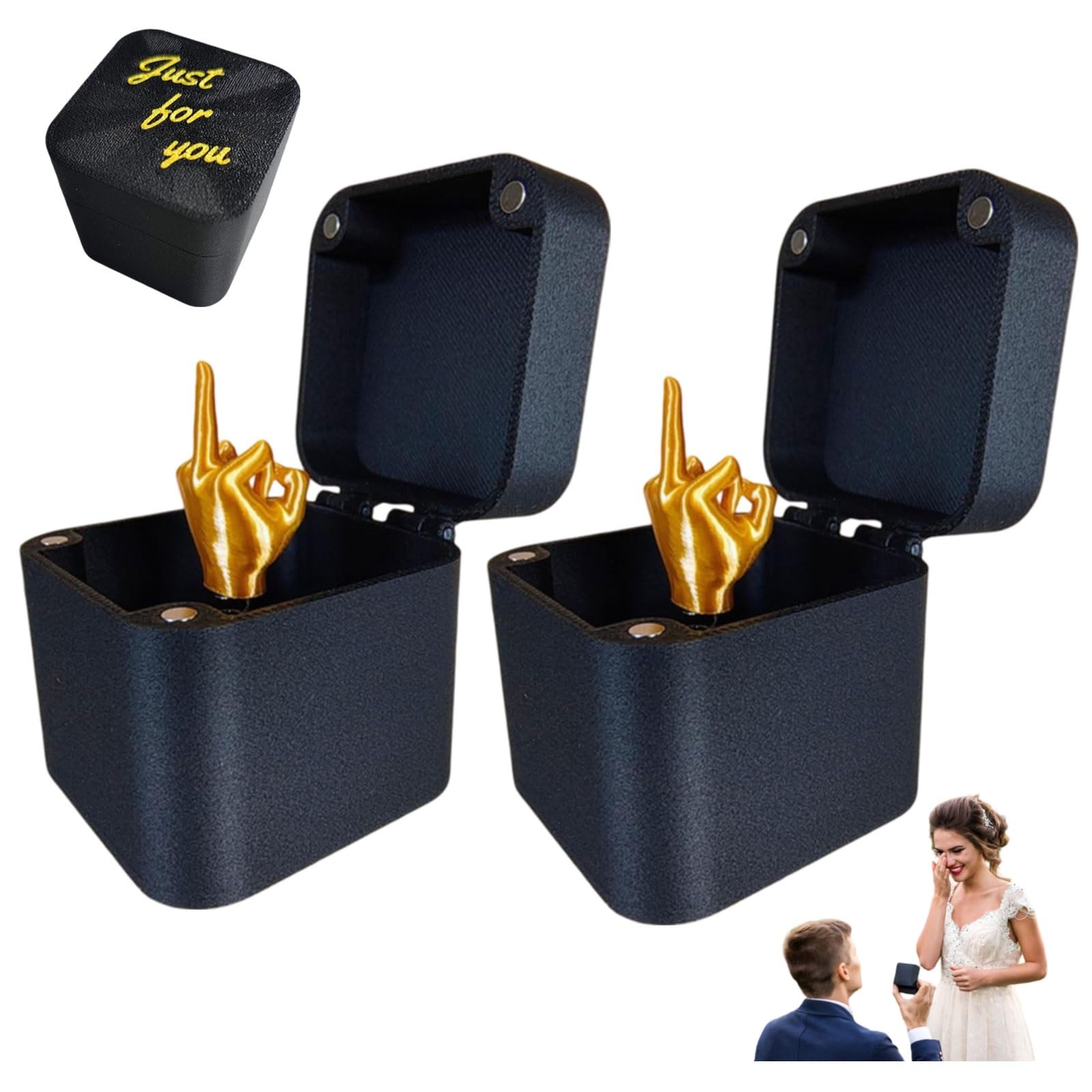 Middle Finger Surprise Gift Box - Funny Prank Pop-up Gift for Adults (2PCS)