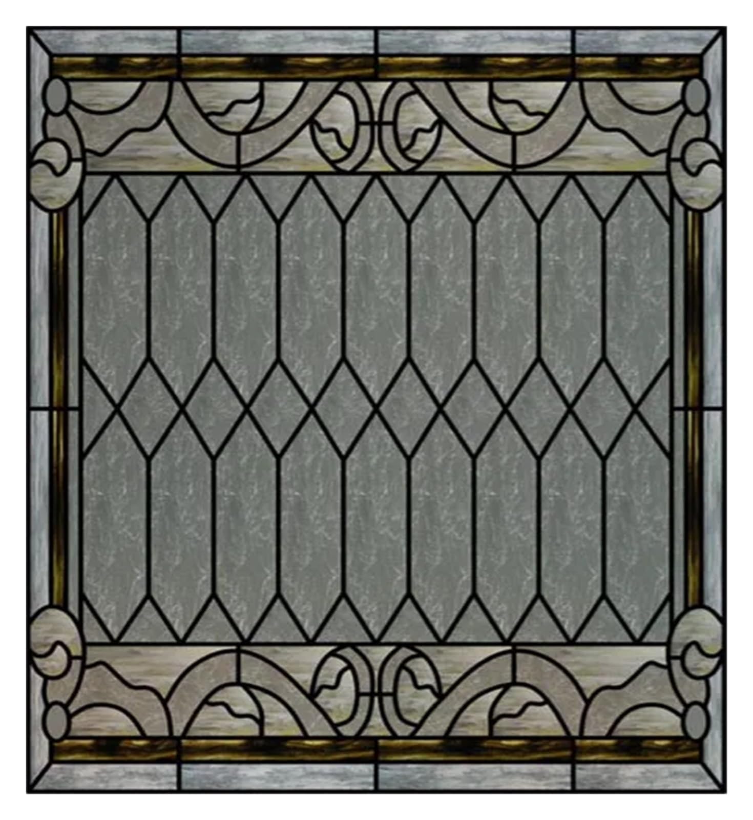 Window Film Stained Glass Window Film Retro Vintage Frosted Static Cling Art Colored Films Door Sticker