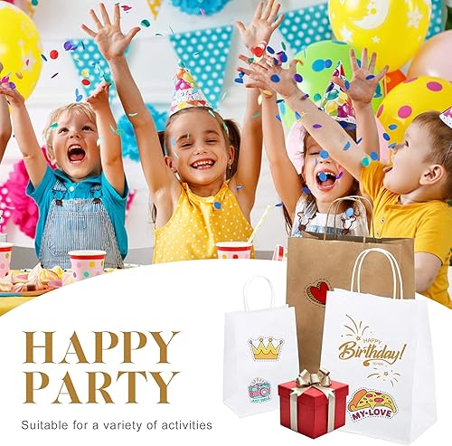 Miniatura 60 de MESHA Bolsas de papel grandes de 10 x 5 x 13 pulgadas, bolsas de papel kraft para compras con asas, paquete de 50 bolsas de regalo grandes, bolsas