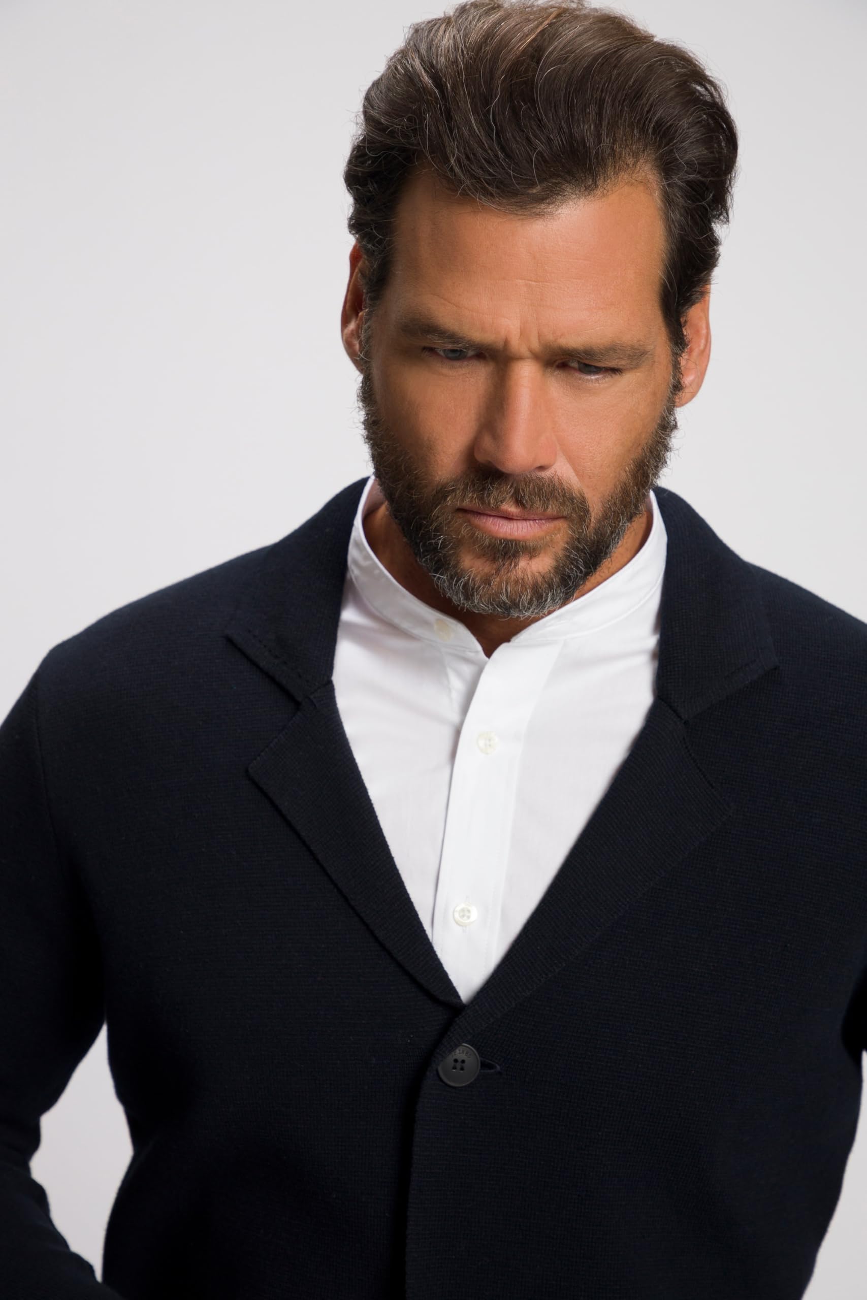 JP 1880 Kardigany Mężczyźni Stricksakko, Flexnamic®, Milano-strick, Reverskragen, Bis 8 Xl