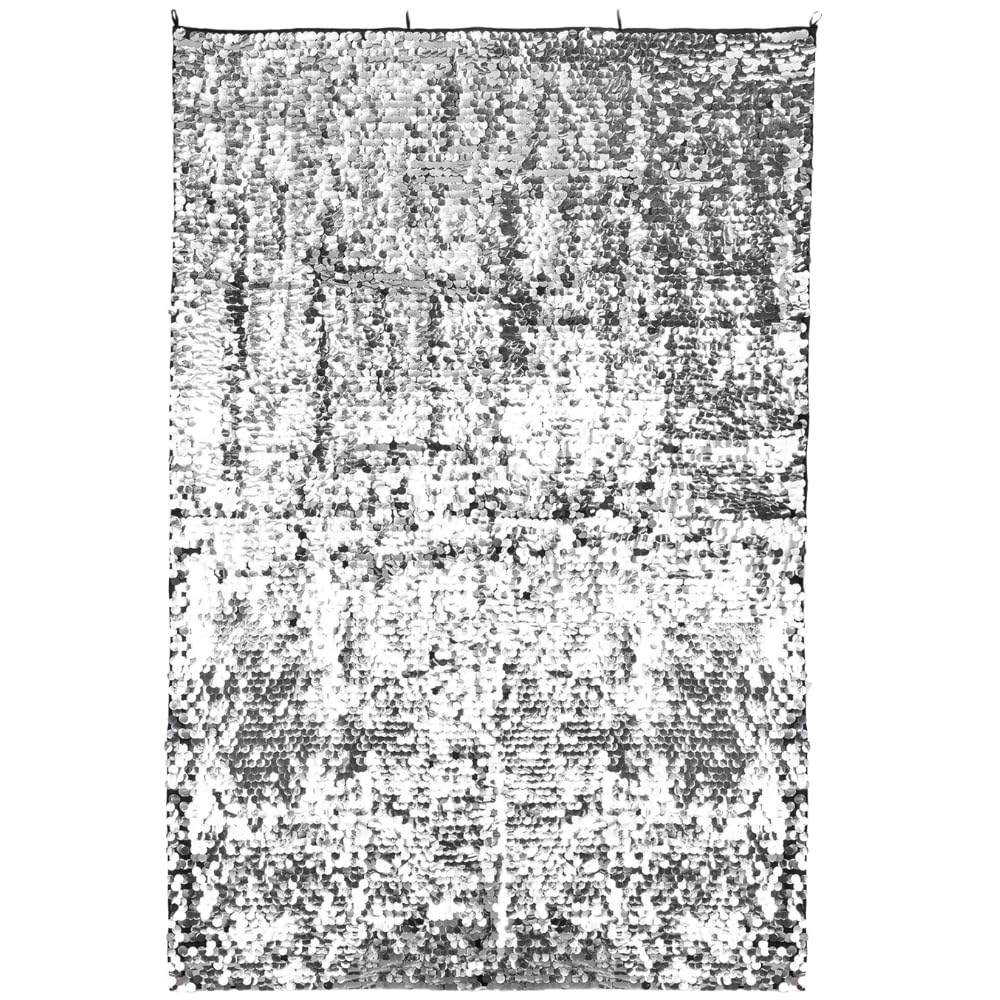 Elegante sfondo con paillettes argentate, 1,8 x 1,2 m (1 pezzo), decorazione per eventi di alta qualità, perfetto per matrimoni, compleanni e servizi fotografici