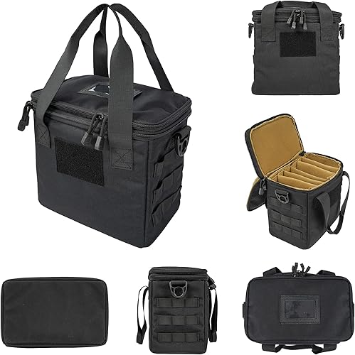 Miniatura 2 de ProCase Bolsa táctica para pistolas, pistolas acolchadas de lujo, revistas, accesorios de munición, bolsa de lona con divisores ajustables para