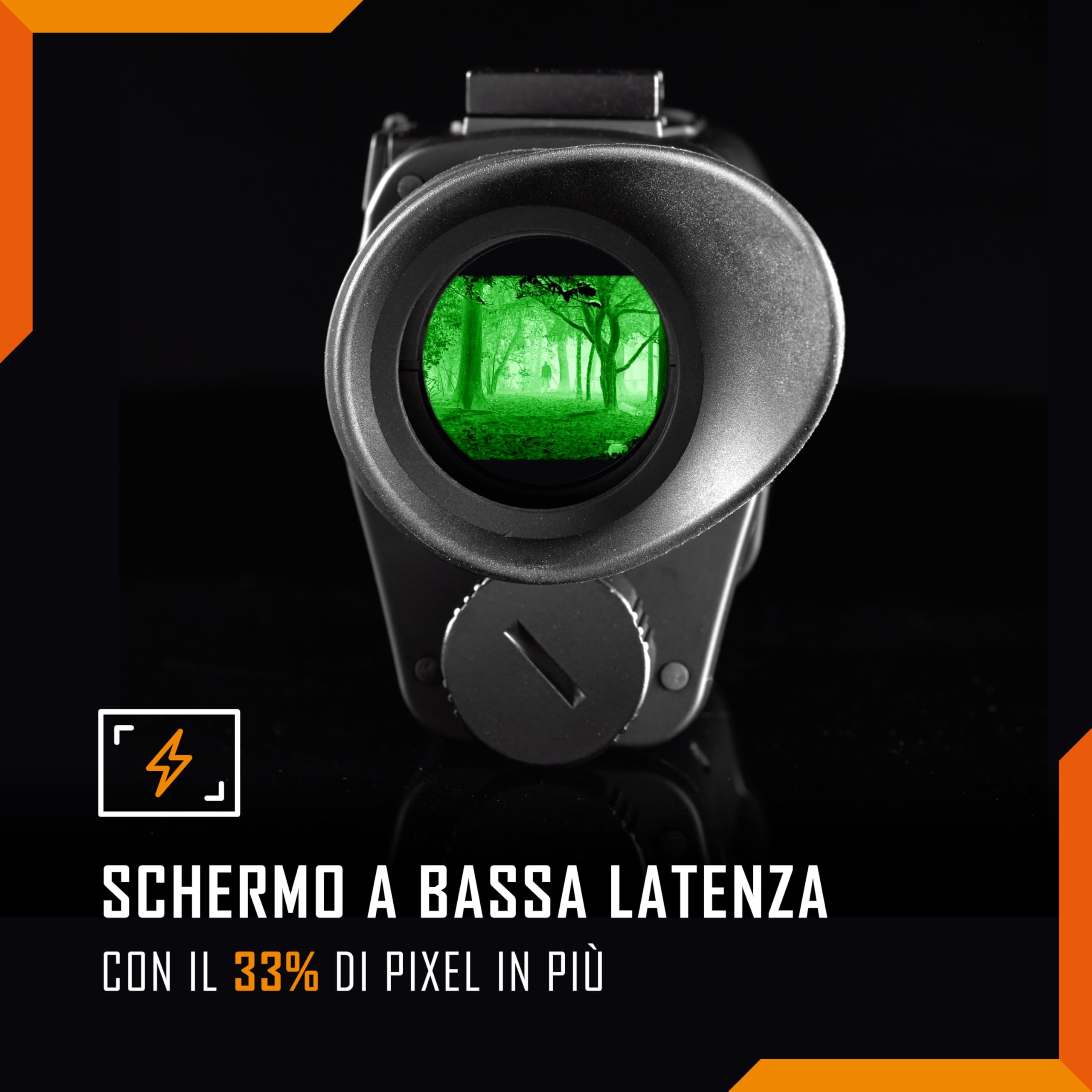 Nightfox Prowl 2 - Visore Notturno, Monoculare per Visione Notturna a Infrarossi, Lenti Fisheye e Grandangolari, IR a 940 nm, Impermeabile IP65, NVG Digitale Montato sulla Testa/Casco per Softair