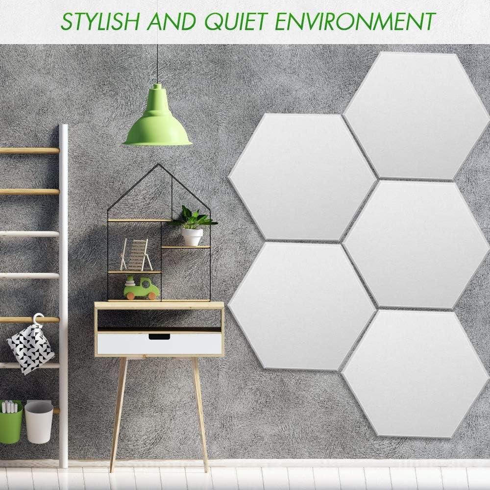 Buy Dekiru 12 Pack Acoustic Panels Sound Proof Padding 14 X 13 X 0 4 Inches High Density Sound Proof Foam Panels Used In Home Offices White Online In Vietnam B04b4526