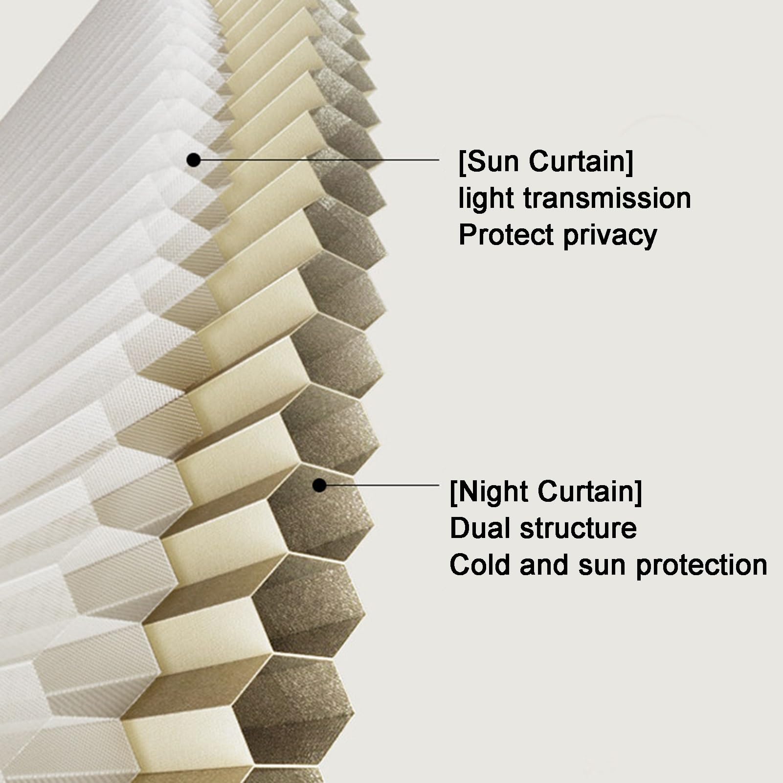 Store de fenêtre cellulaire sans fil, sans perçage, stores pliants pour chambre à coucher, écran thermique avec cadre en aluminium