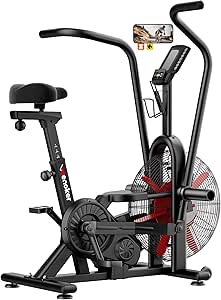 Assault Bike, Wenoker Air Bike with Smart APP, ISCC PLUS Certified, Dual Action Handlebars Exercise Bike 350LBS Capacity for Home Gym HIIT Full Body Workout
