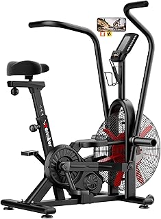Assault Bike, Wenoker Air Bike with Smart APP, ISCC PLUS Certified, Dual Action Handlebars Exercise Bike 350LBS Capacity for Home Gym HIIT Full Body Workout