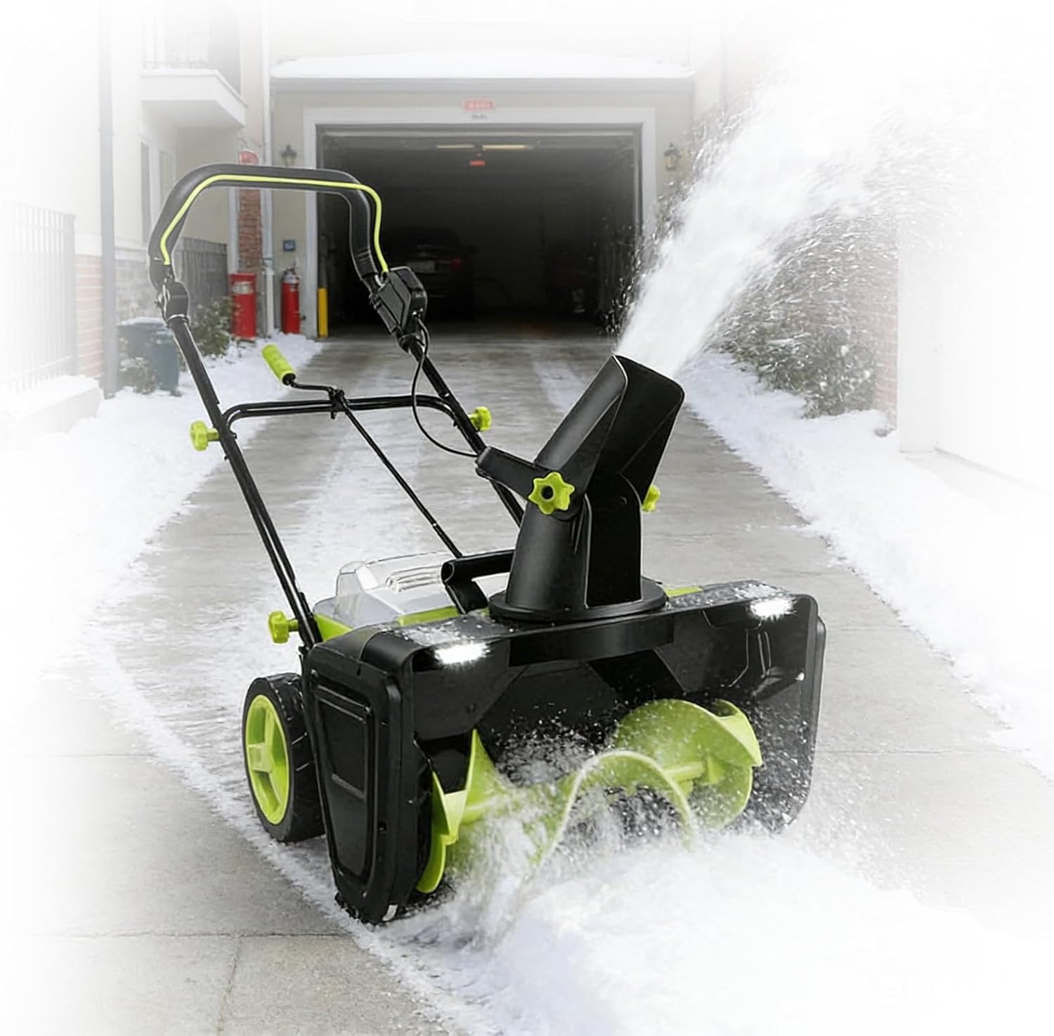 40V Battery Brushless Cordless Snow Thrower,Electric Snow Shovel with 20-Inch Clearing Width & 25-Foot Throw Distance, Includes 2 Batteries for Easy Driveway Clearing