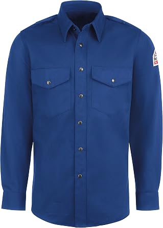 Bulwark Flame Resistant 7 oz Cotton Snap-Front Uniform Shirt