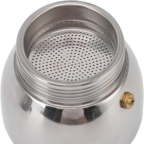 Miniatura 4 de Cafetera de café expreso, cafetera portátil de vidrio para moka de acero inoxidable, cafetera italiana clásica para el hogar y el café (10.8 fl oz)