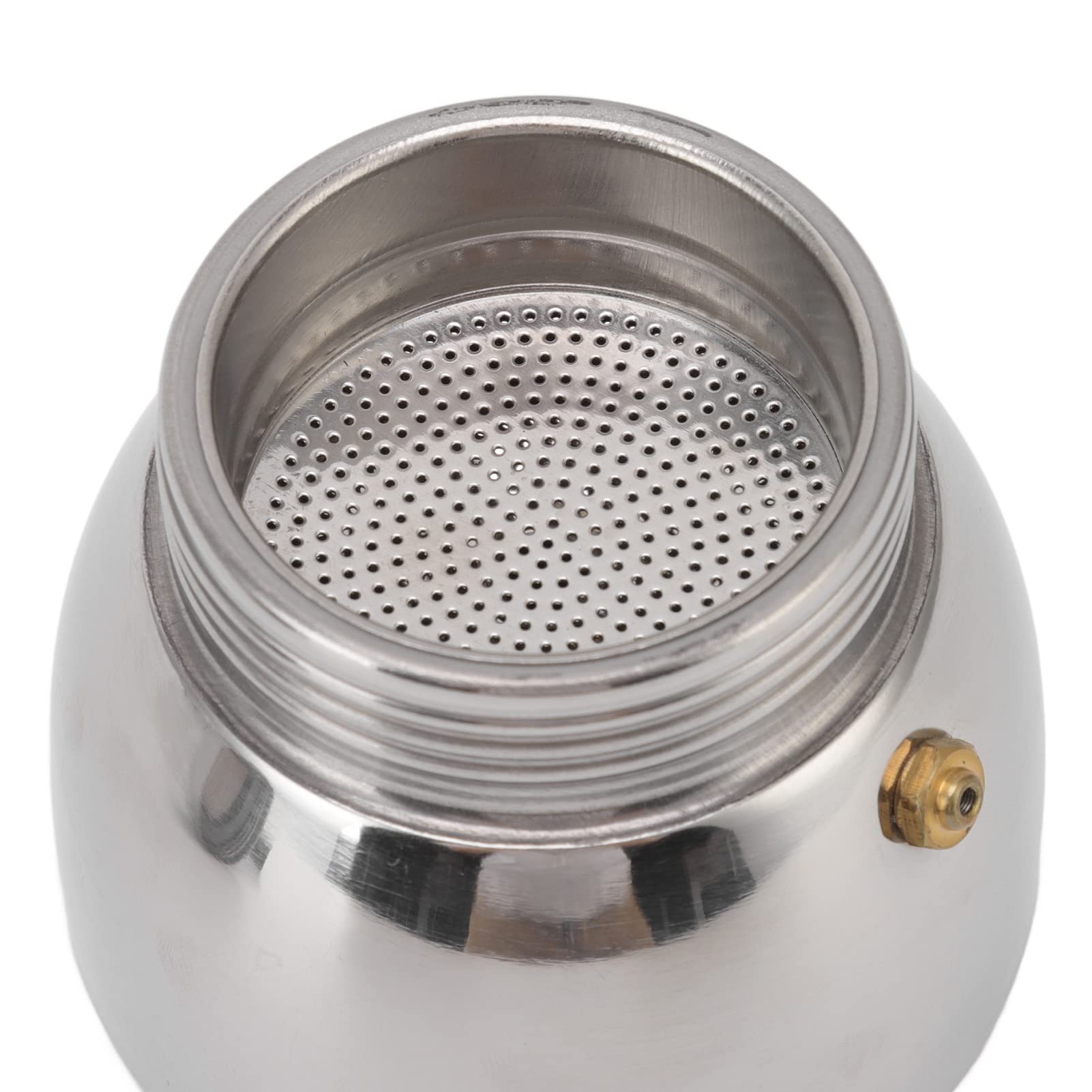 Italiana de Cristal Moka Pot de Acero Inoxidable Resistente Al Calor, Fácil de Limpiar para Uso Doméstico y Cafetería (300ML)