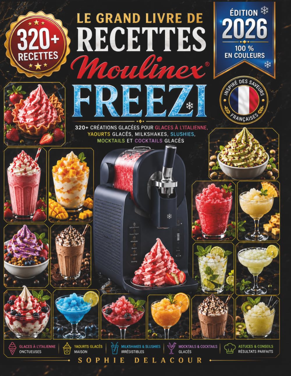 LE GRAND LIVRE DE RECETTES MOULINEX FREEZI: 320+ créations glacées pour glaces à l’italienne, yaourts glacés, milkshakes, slushies, mocktails et ... texture et inspirations françaises signature