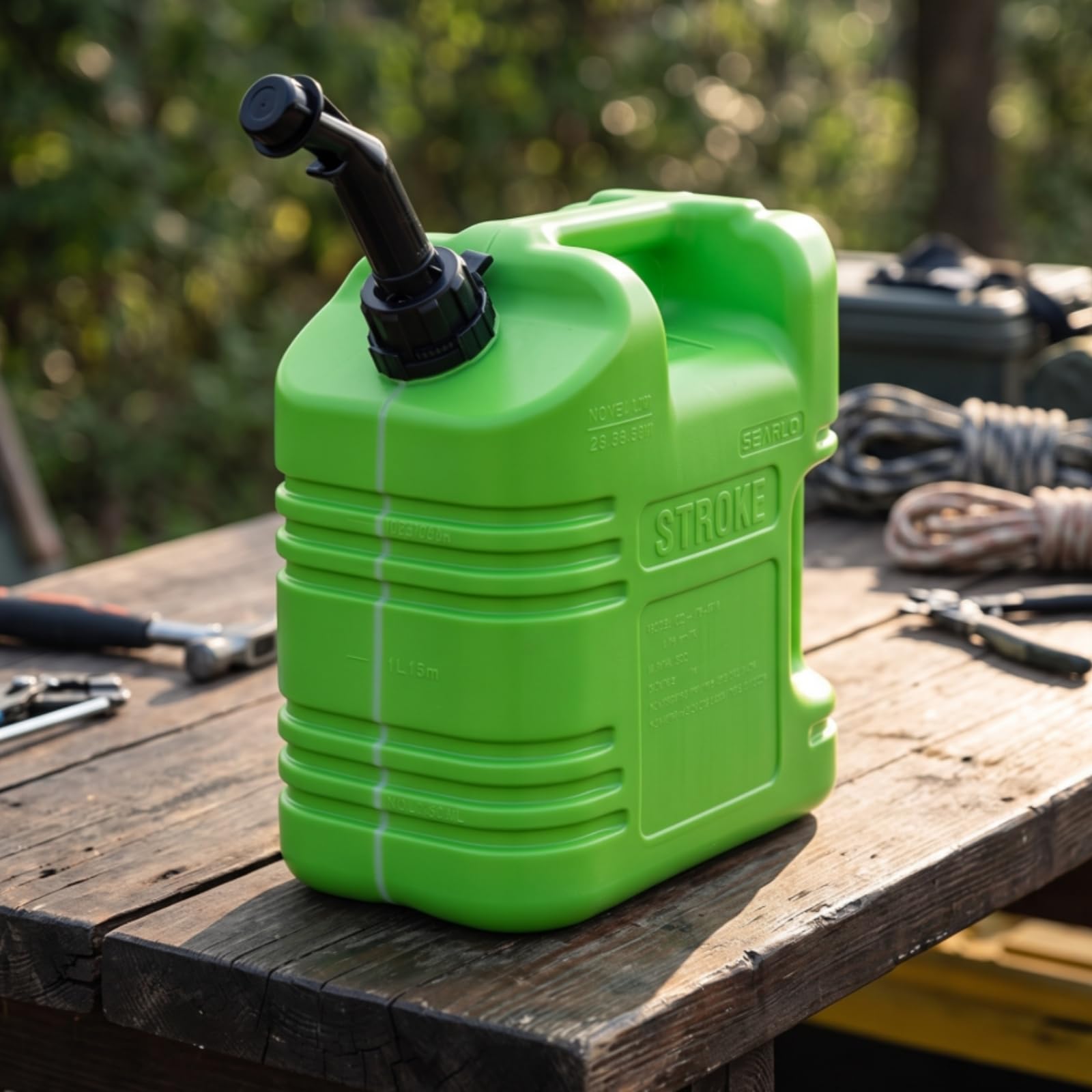 rockible Garrafa para Carburante con Vertedor, Amarillo, 10L