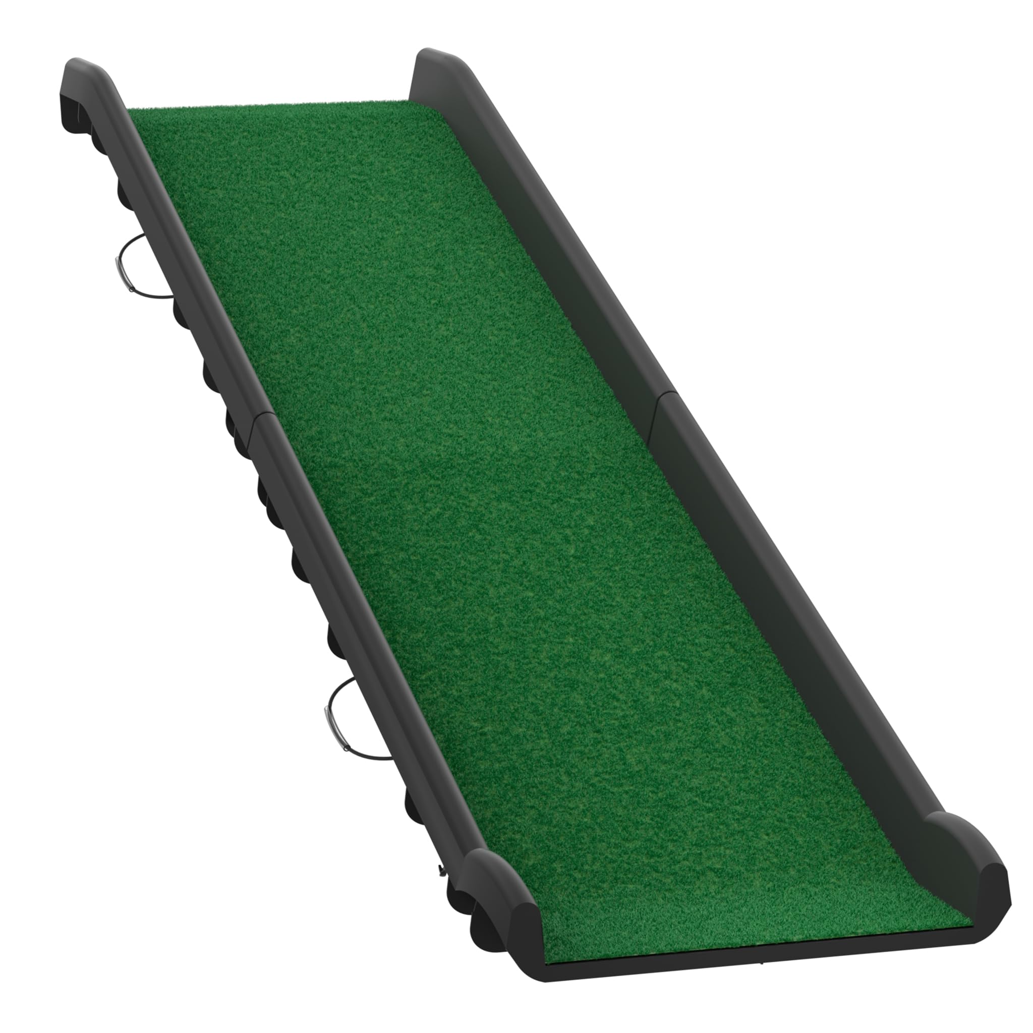 HENGMEI Escalera para perros plegable de plástico para perros, rampa de acceso para maletero, escalera para mascotas para perros grandes y pesados, 156 x 40 cm, verde