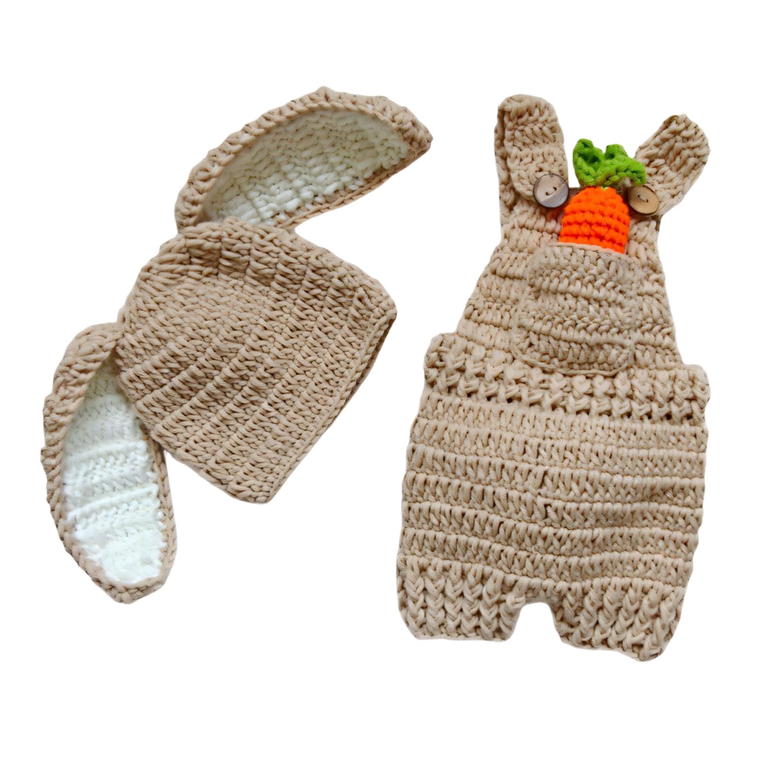 Ljmyy Photography Props Rabbits Theme Outfit Photo Clothes Infant Crochet Knitted Photography Costume Clothing