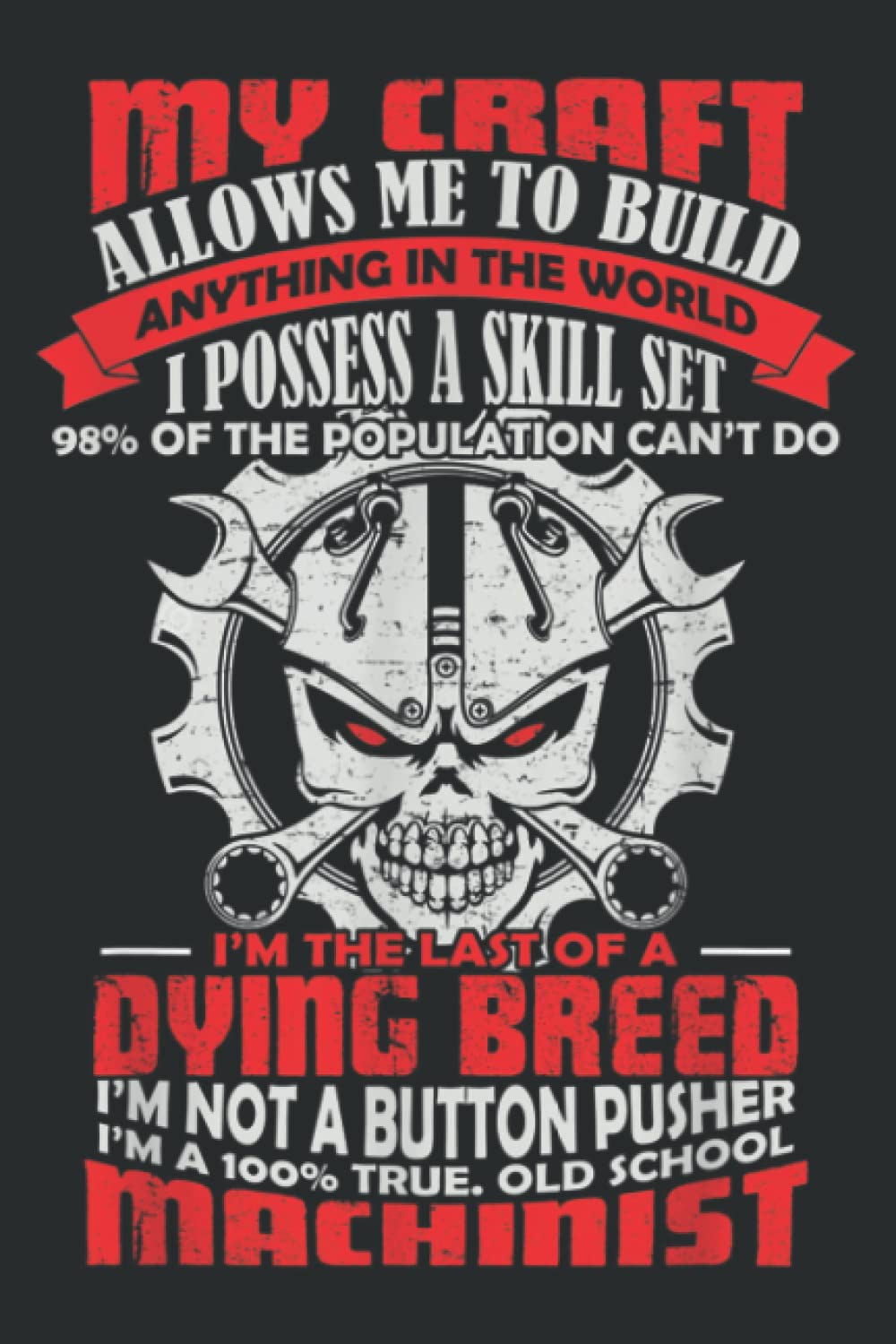 Beenice I'm a 100% True, Old School Machinist Family Family: Wide Ruled Line Paper, Lined Notebook Journal with 6x9 inches, 110 Pages for Work, School and College Supplies