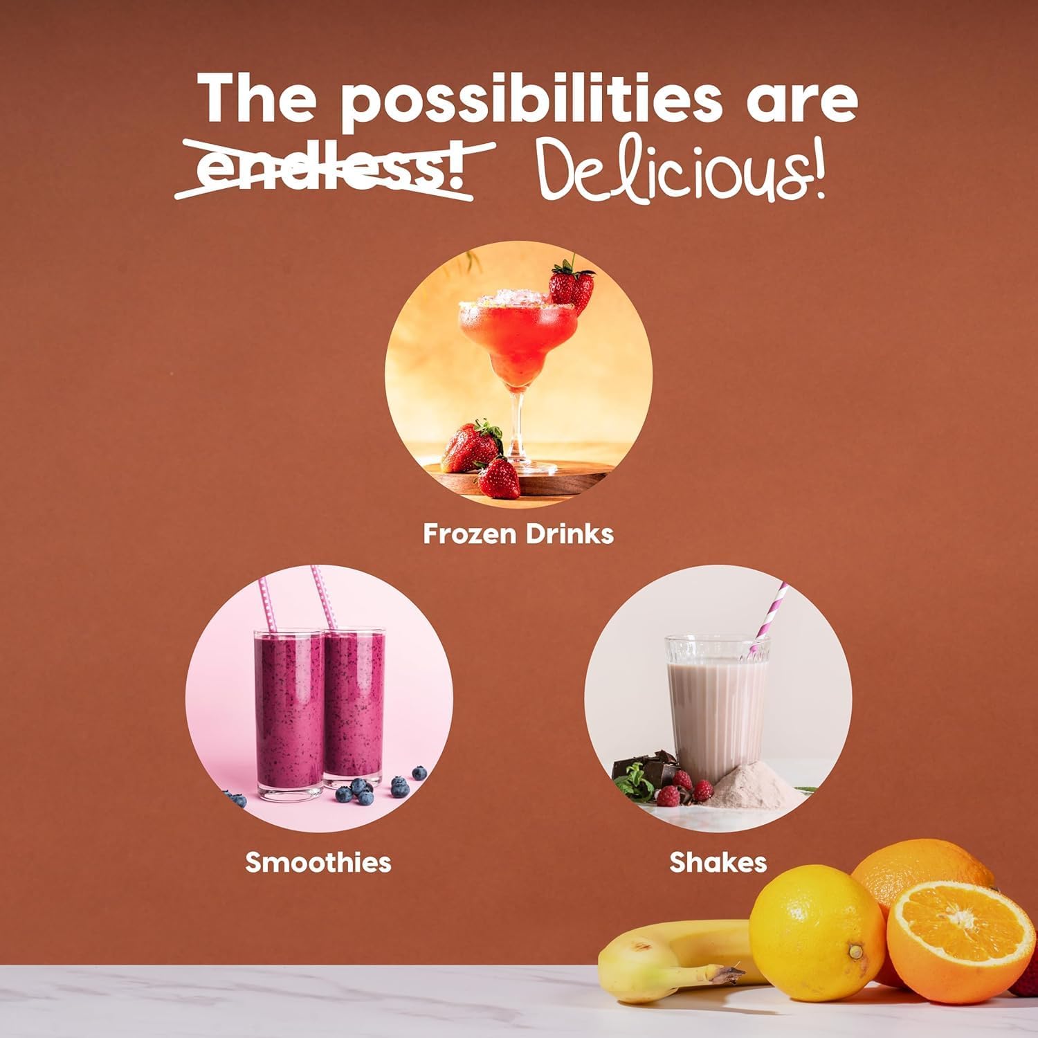 IRIS USA 3-Speed High-Power Professional-grade Countertop & Kitchen Blender - 50 oz Tritan Jar, Titanium-Coated Stainless Steel -Blades, Charcoal Black -for Smoothies, Frozen Drinks, Protein Shakes