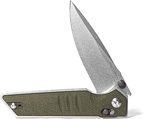 Miniatura 5 de Real Steel Sacra Slide Lock - Cuchillo de bolsillo plegable - Hoja Bohler K110, mango de micarta - camping, senderismo, EDC - Hombres y mujeres -