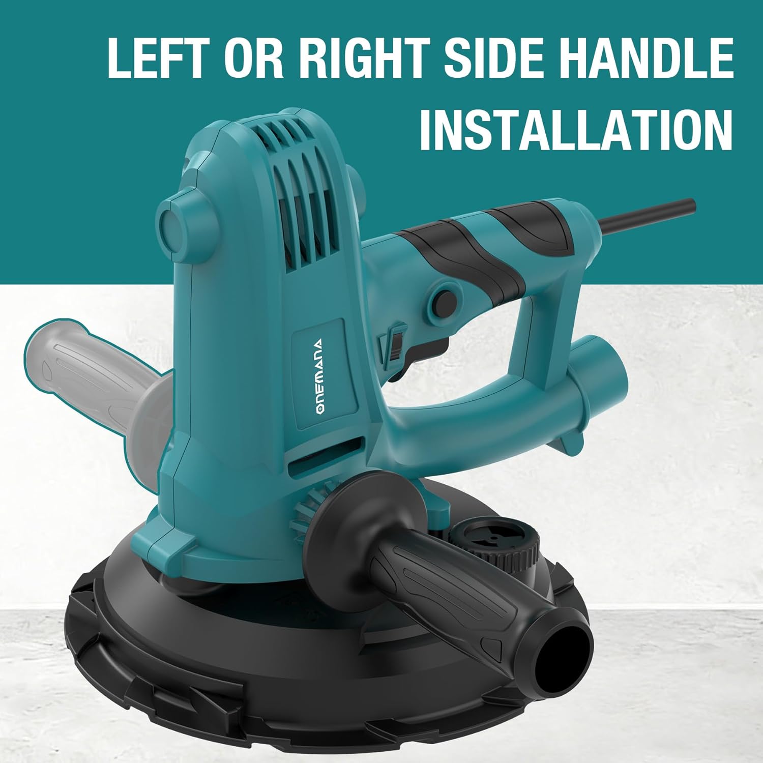 Drywall Sander, 750W Electric Drywall Sander with Vacuum Dust Collection, Variable Speed 1500–2700 RPM Wall Sander with 180mm Sanding Disc & Complete Accessories