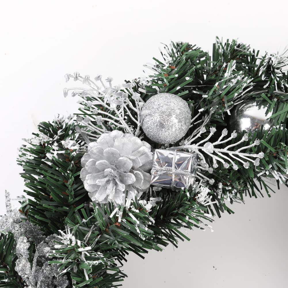 Christmas Front Door Wreath, Xmas Wreath Door Window Wall Hanging Ornaments Garland Ideal for Inside and Outside Decoration - Image 7
