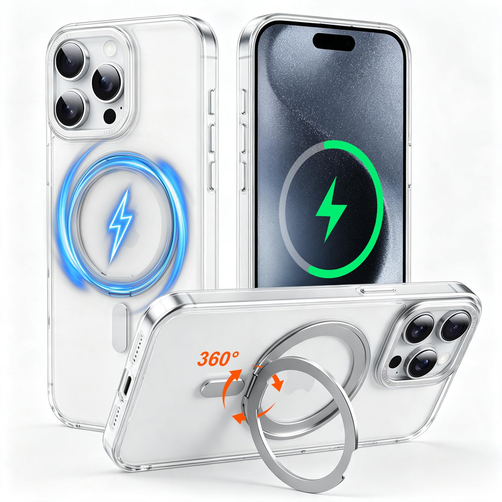 Funda de teléfono compatible con iPhone 15 Pro Max con soporte de