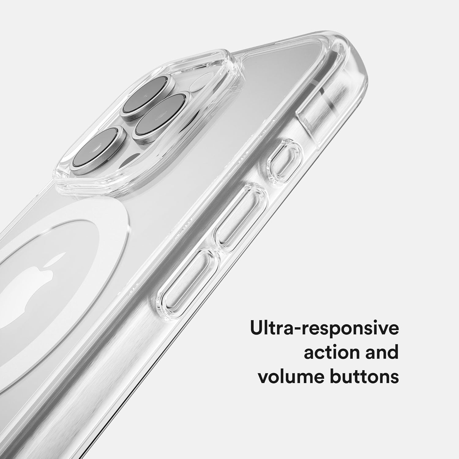BodyGuardz Accent Compatible with iPhone 16 Pro Max Case - Crystal Clear Shockproof Cover with 18FT Drop Tested - Compatible with MagSafe - Wireless Charging - Raised Bezels- Clear - Image 4