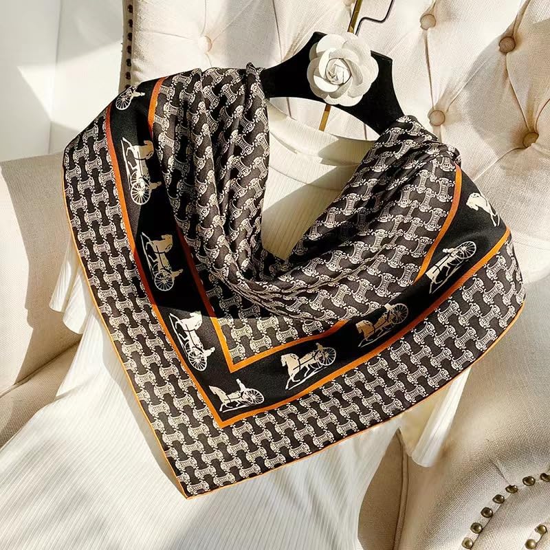 ANDANTINO 100% Silk Scarf 43" Large Square Lightweight Headscarf& Shawl–Women Hair Wraps-With Gift Packed - Image 5