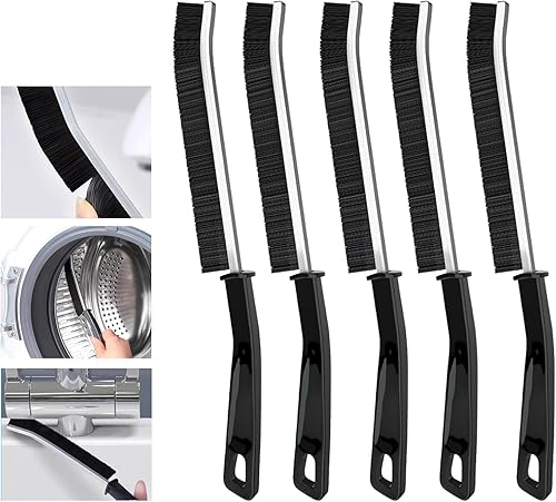 Paquete de 5 cepillos de limpieza de hendiduras de cerdas duras, herramientas de limpieza para uso doméstico, suministros de limpieza
