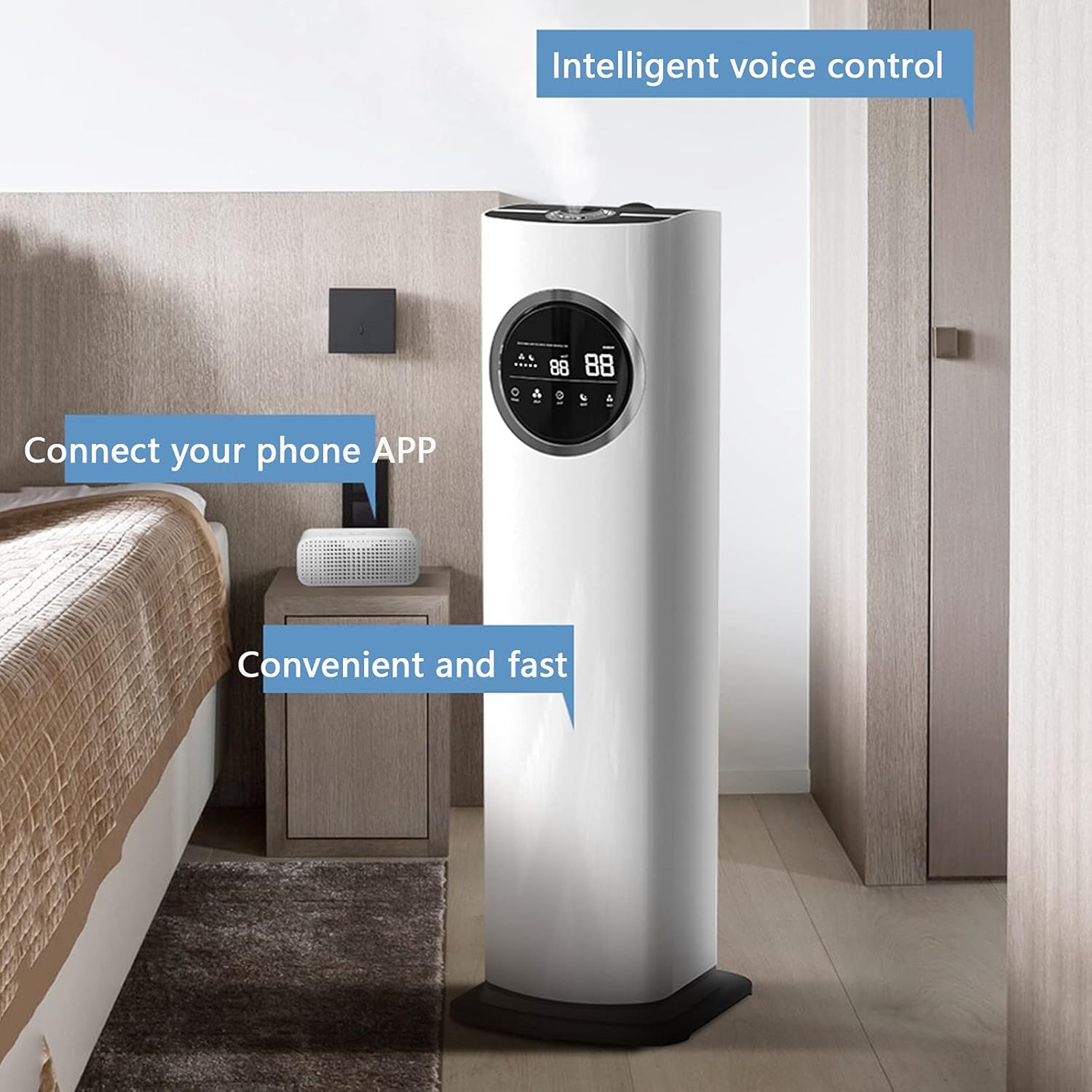 Humidistats Home Ultra Quiet Operation Large Capacity Large Spray The Fine Spray Floor Standing Timing Function Infrared Remote Control (Standard Edition)