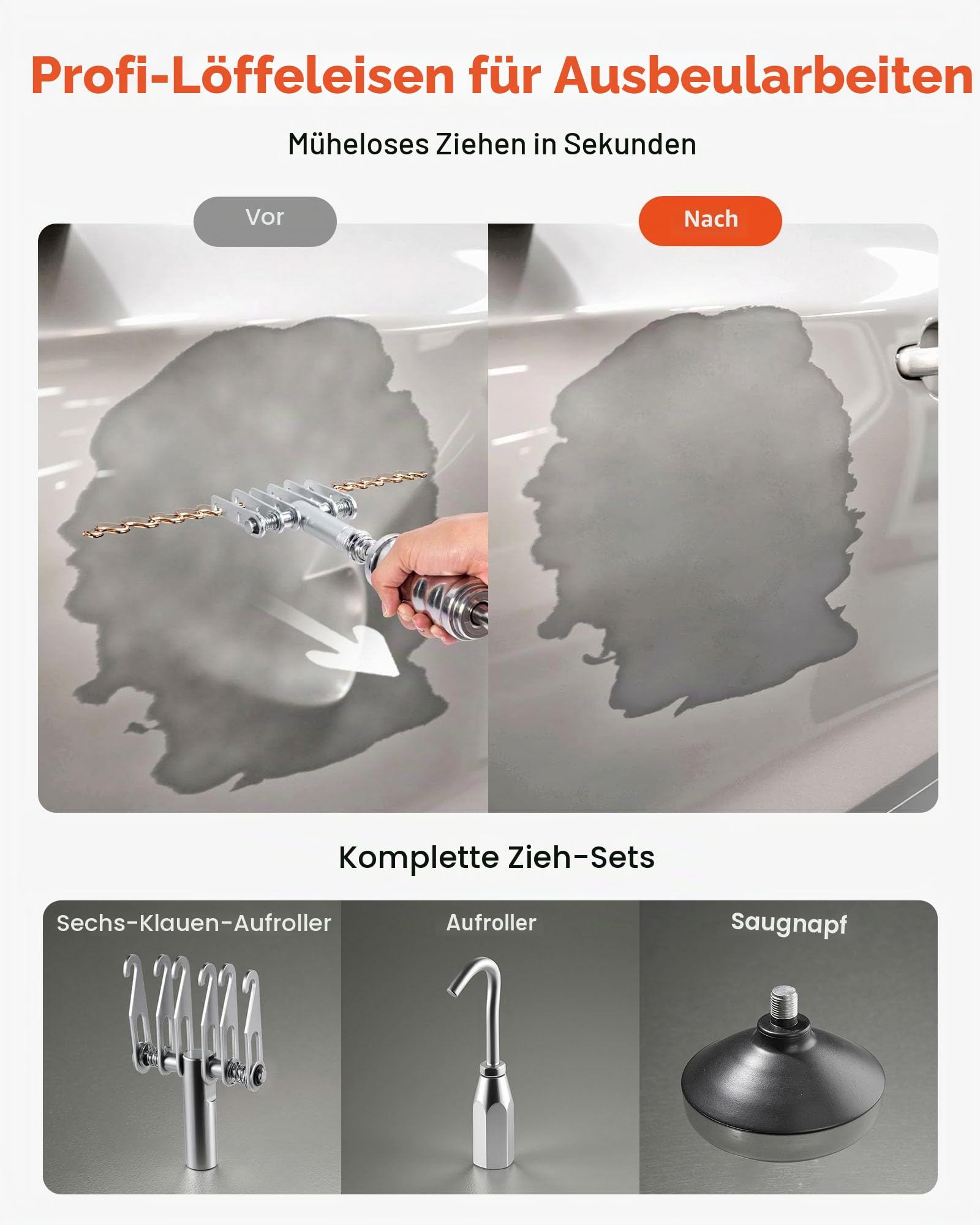 VEVOR 3 KW Karosserie Ausbeulspotter 7 Modi Automatisches Induktionsschweißen 220V Ausbeulspotter Werkzeug 3500A Dent Puller Punktschweißgerät