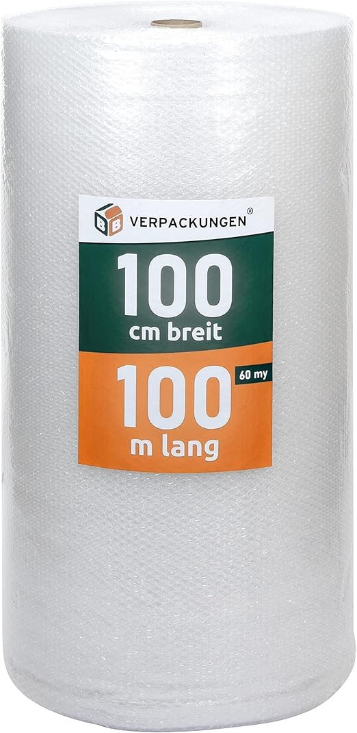 BB-Verpackungen Luftpolsterfolie 3x50m Papierkaschiert - 75my Stark Für Optimalen Schutz