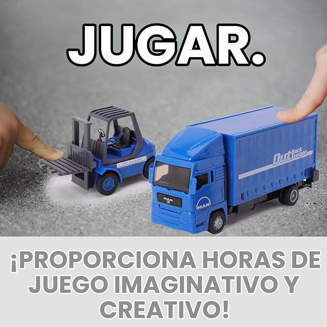 Foto 5 de 8 de Toyland® 15cm (6") Conjunto de vehículos Load & Go - Man Camión de Carga con montacargas y palé