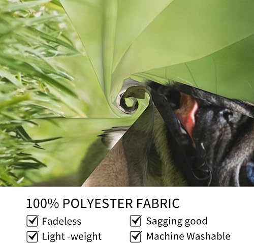 Miniatura 6 de VACSAX Tapiz de pared con estampado de cachorros de pug, 29 x 37 pulgadas, decoración del hogar para dormitorio, sala de estar