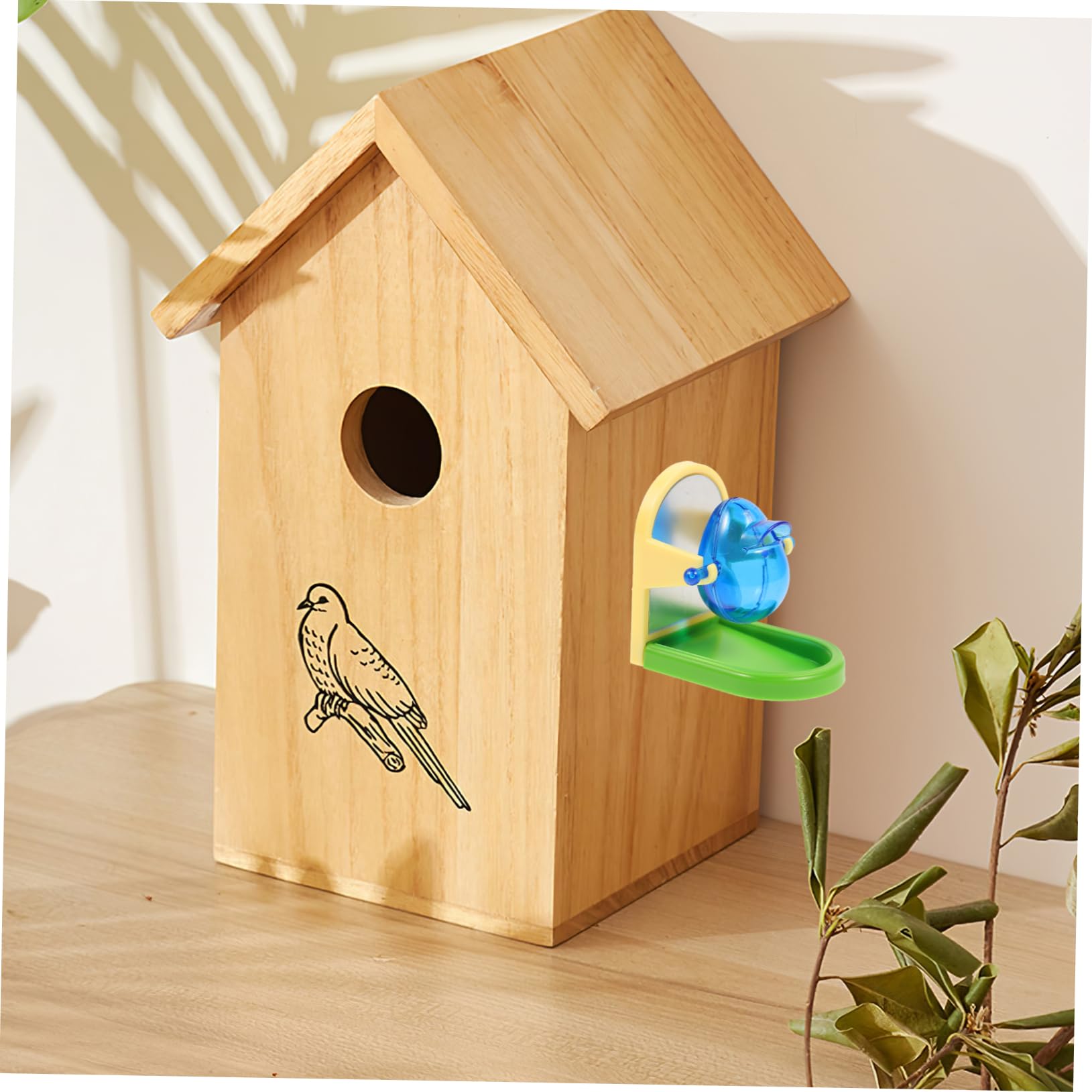 ibasenice Juguete Divertido para Loros Color Aleatorio Diseño Simple Dispensador de Comida, Material Metal y Plástico para Entrenamiento y Entretenimiento de Pájaros