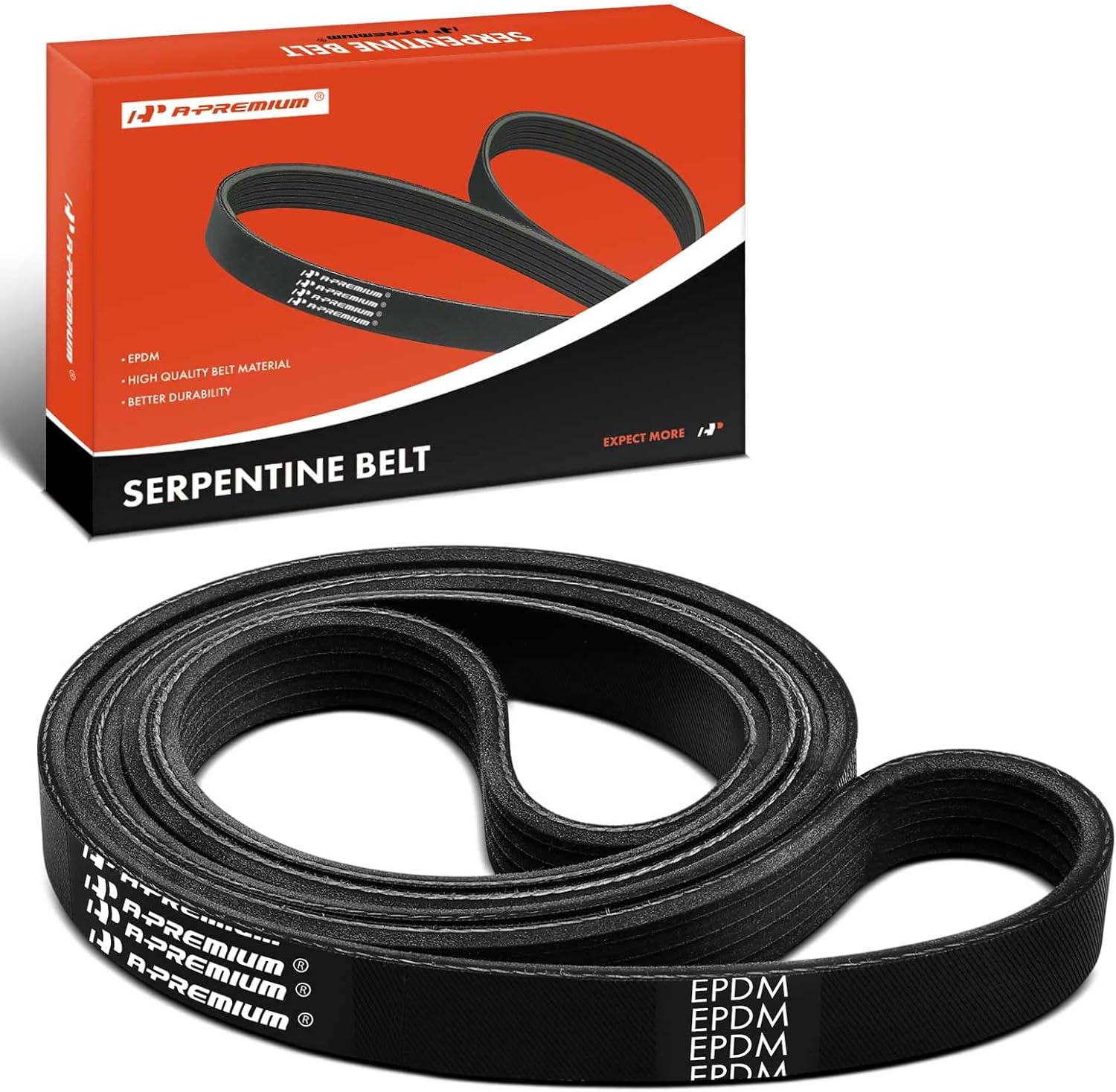 A-Premium 69.47 Inch Engine Serpentine Drive Belt Compatible with Chevrolet Malibu 2013-2015, Impala 2014-2019, Malibu Limited 2016 & Buick Regal 2014-2017 & Mercedes-Benz B200 2006-2011