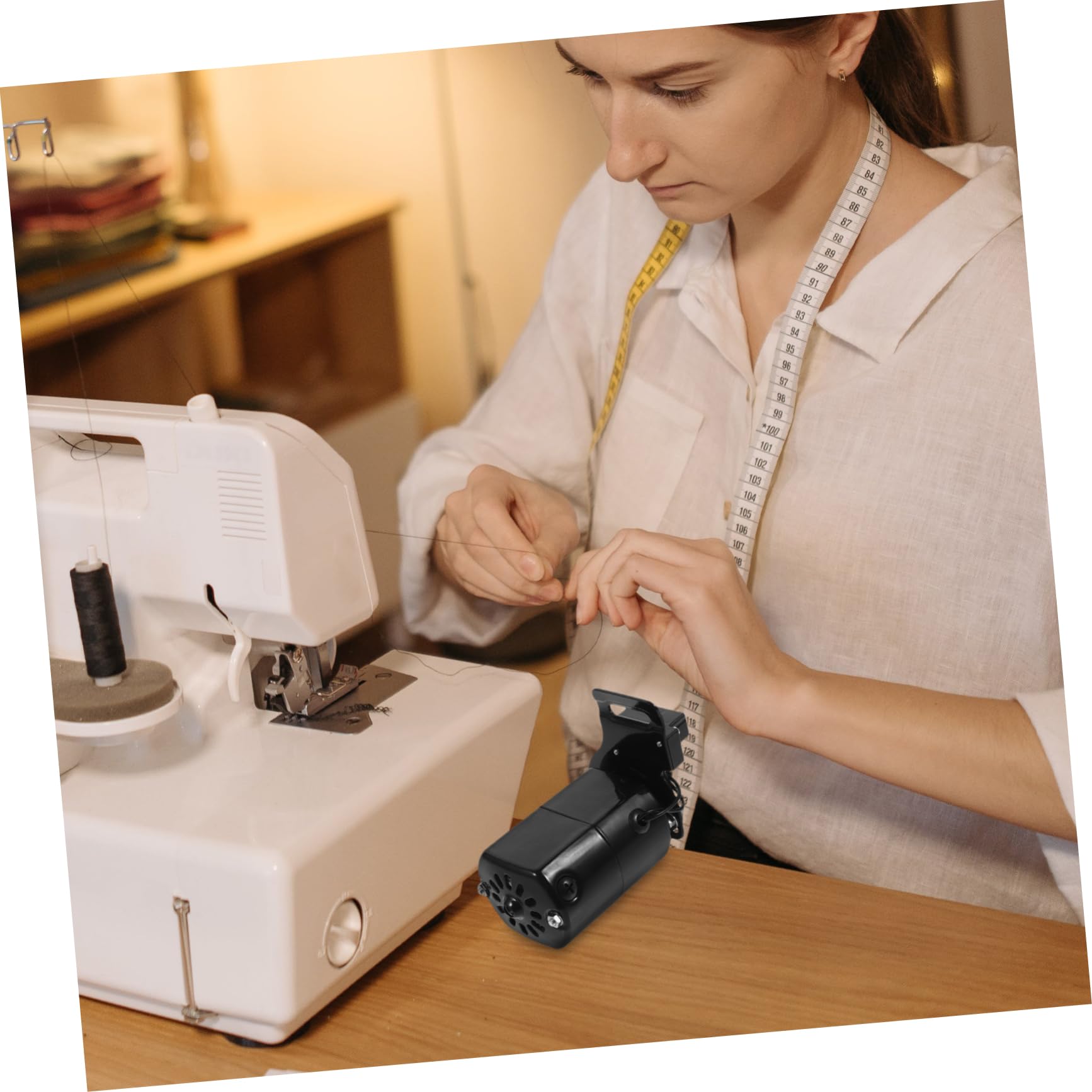 Moteur Électrique de Remplacement pour Machine à Coudre Domestique, 220v, 100w, Rotation Antihoraire, Accessoires en Acier et Fer