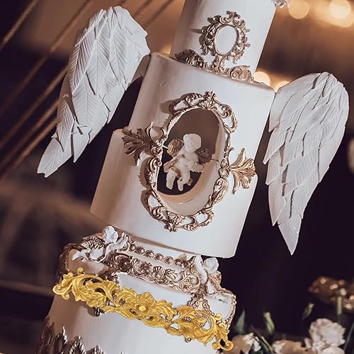 Miniatura 4 de MINFEIDMS Moldes barrocos para fondant, moldes europeos en relieve de silicona para decoración de pasteles, decoración de cupcakes, caramelo de